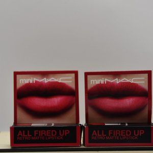 Mini MAC Retro Matte Lipstick - All Fired Up Travel Size 0.06 oz each